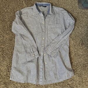 Zara Classic Blue Striped button down Shirt